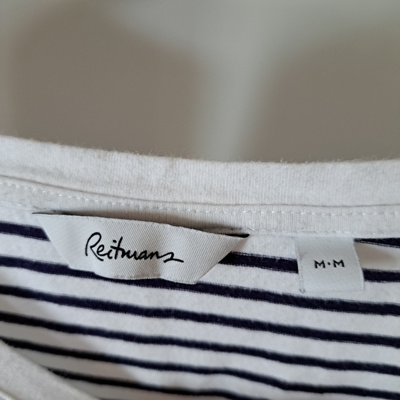 Reitmans | Black & White striped half sleeve women's sweater - Picture 7 of 14